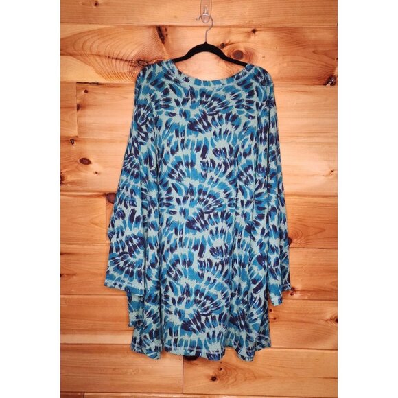 Roaman's Women's Plus Size 6X Thermal Waffle Top Shirt Henley Tunic - Picture 8 of 8